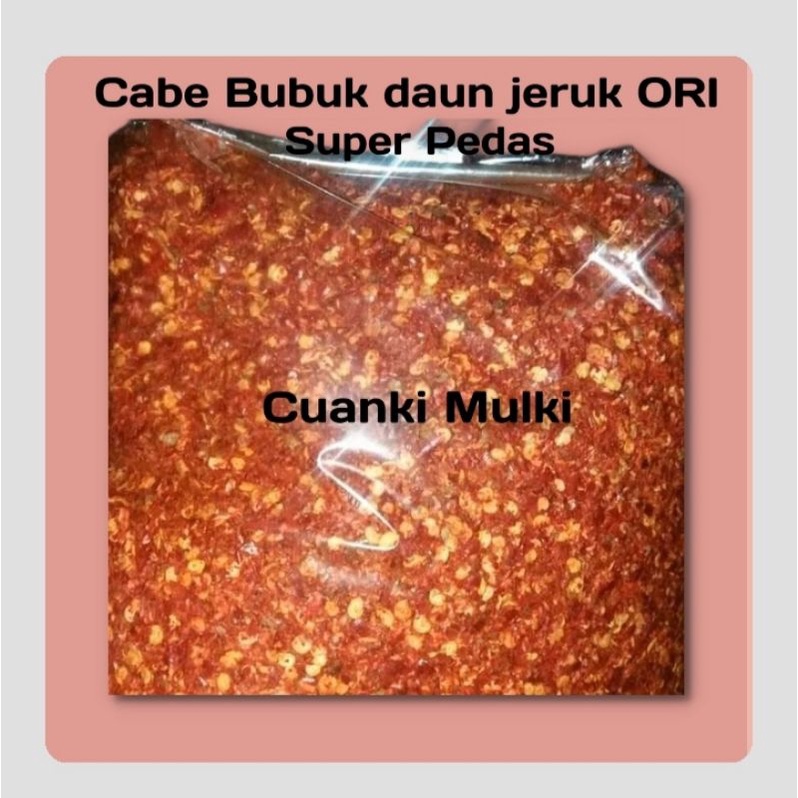 

Cabe Bubuk Pedas Ori Daun Jeruk 500 gram dijamin pedaaaassss