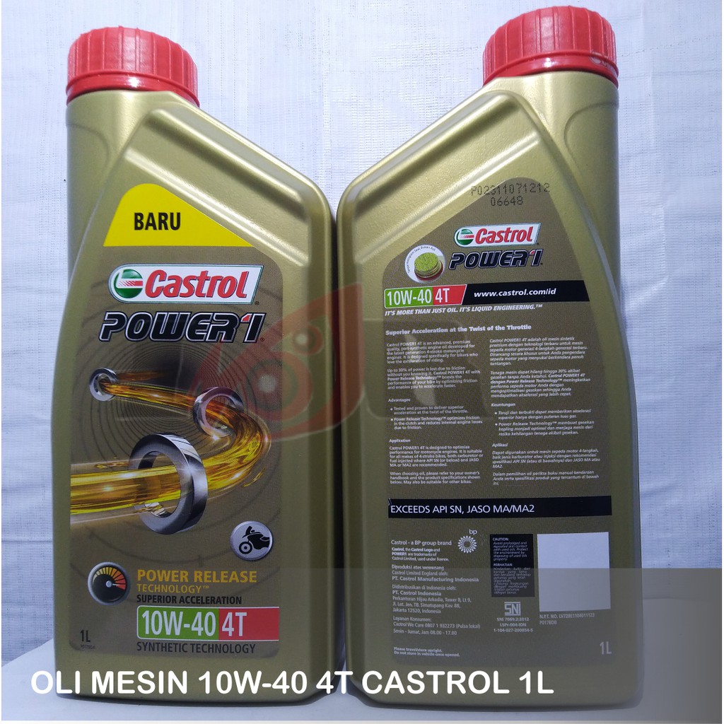 Oli 4T Castrol Power 1 10w40 Motor Sport 1 Liter