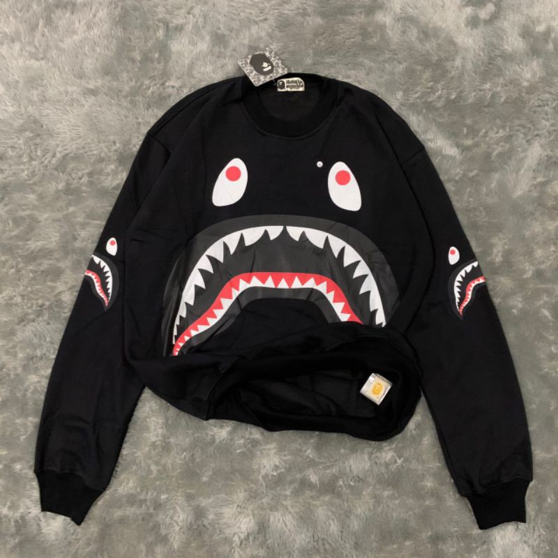 Sweater Crewneck Bape Bathing Ape Fulltag &amp; Lebel