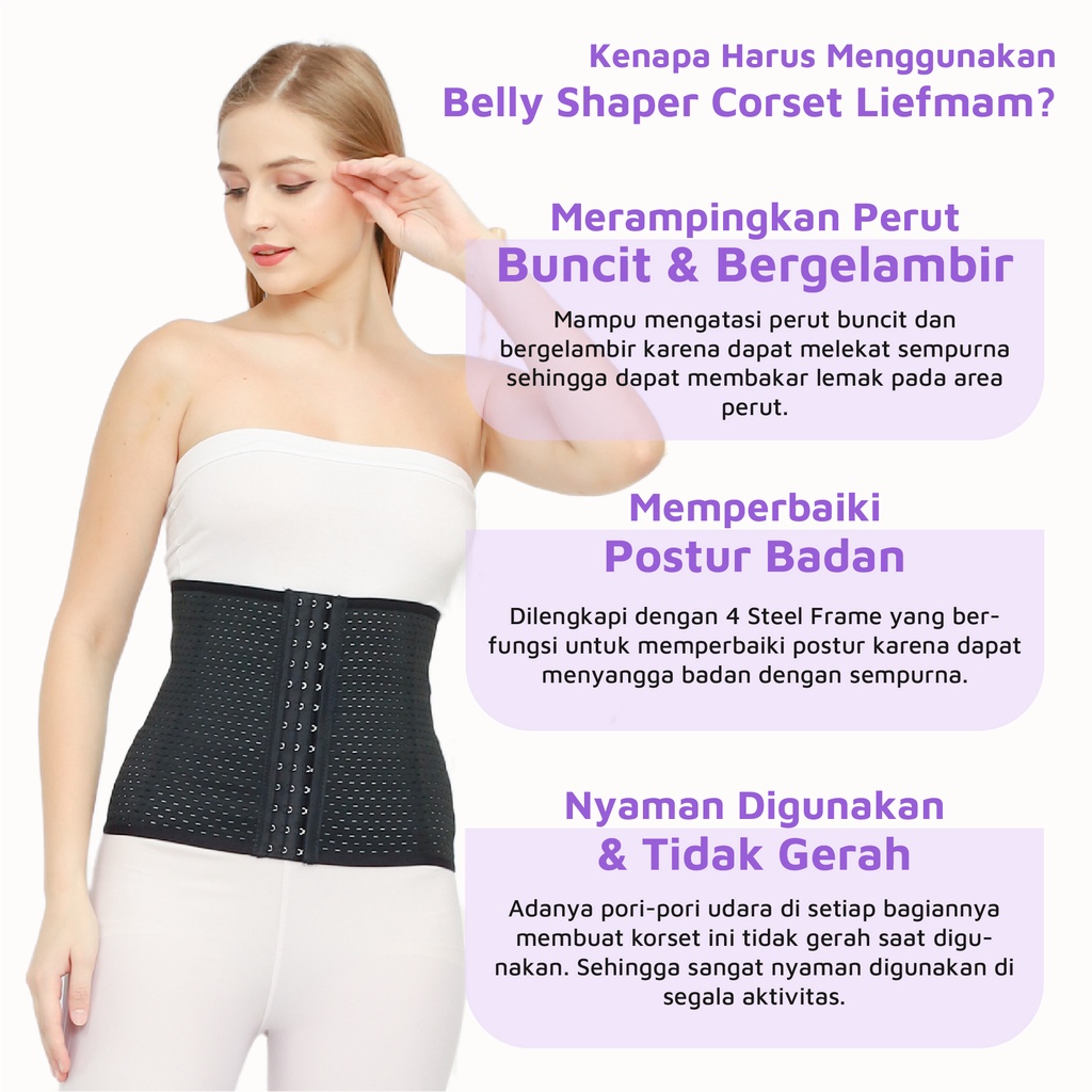 Belly Shaper Corset Liefmam (Zaraya) - Korset Peramping / Korset Pelangsing Anti Gerah