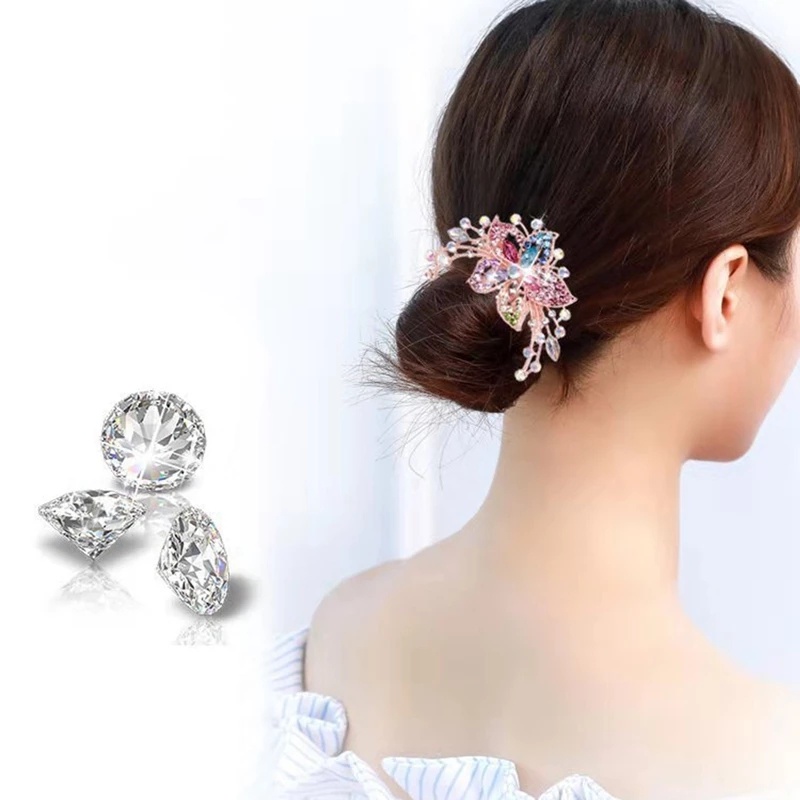 1Pc Fashion All-match Alloy Diamond Insert Hair Comb Women's Wedding Accessories