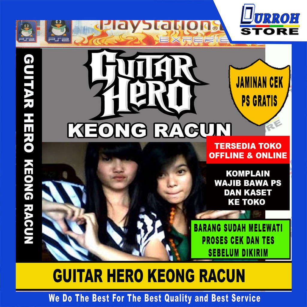 KASET GAME PS 2 / PS2 GUITAR HERO INDONESIA EDISI KEONG RACUN