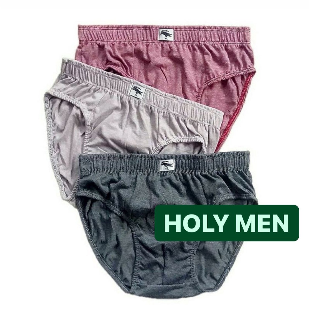 HOLY MEN | 3 PCS Celana Dalam pria DEWASA Bahan Katun Misty Isi 3 Pcs Art KDL 082