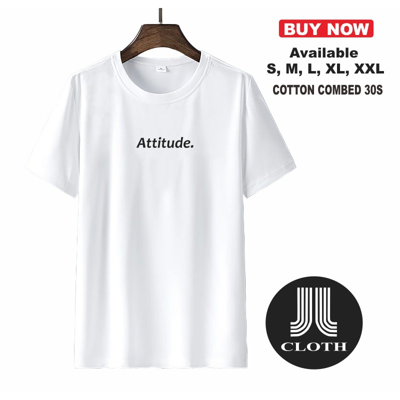 T SHIRT DISTRO BAJU PRIA WANITA KAOS KATA ATTITUDE premium combed