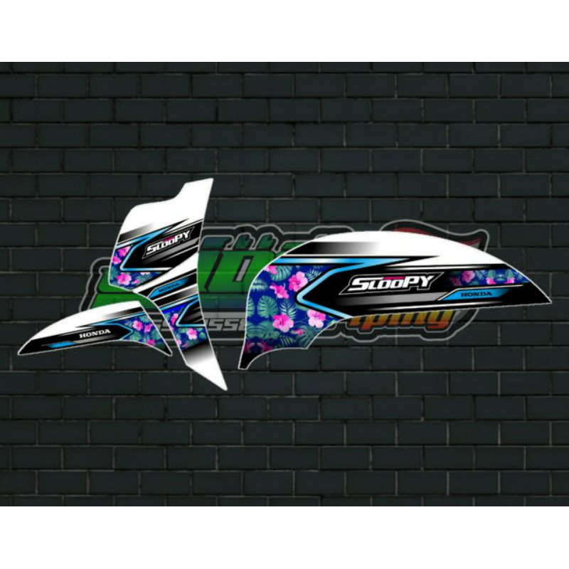 STRIPING STICKER SCOOPY NEW ROADRACE SEMI DECAL BUNGA