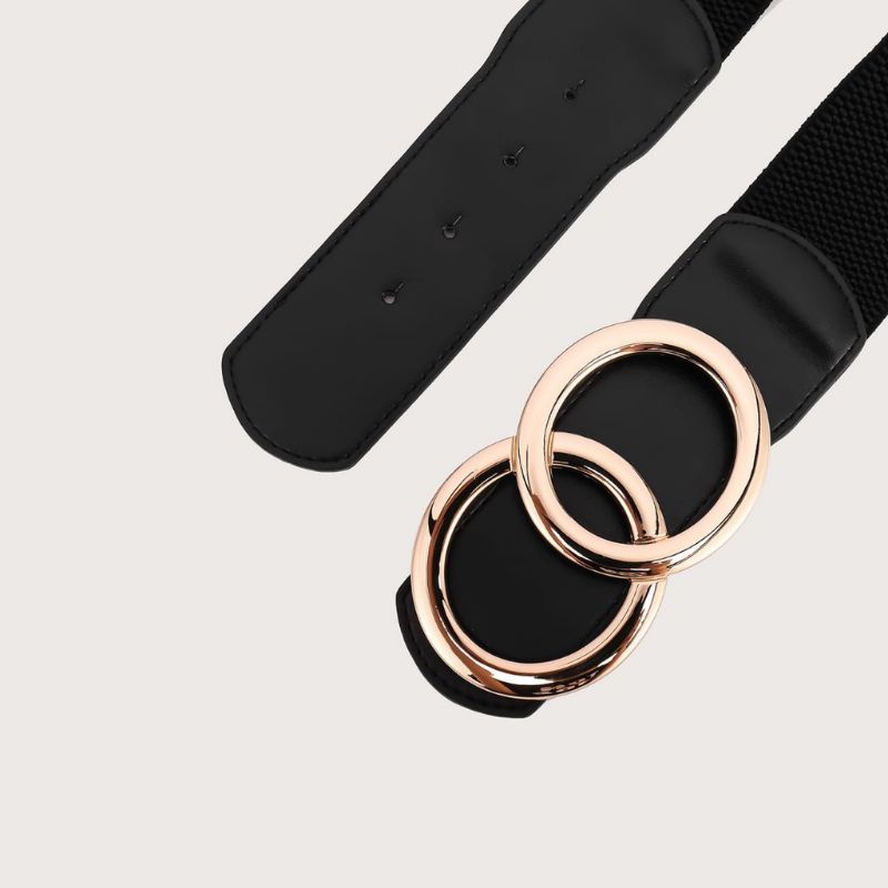 YF IKAT PINGGANG WANITA ELASTIS BLACK BELT KARET WANITA BELT DRESS