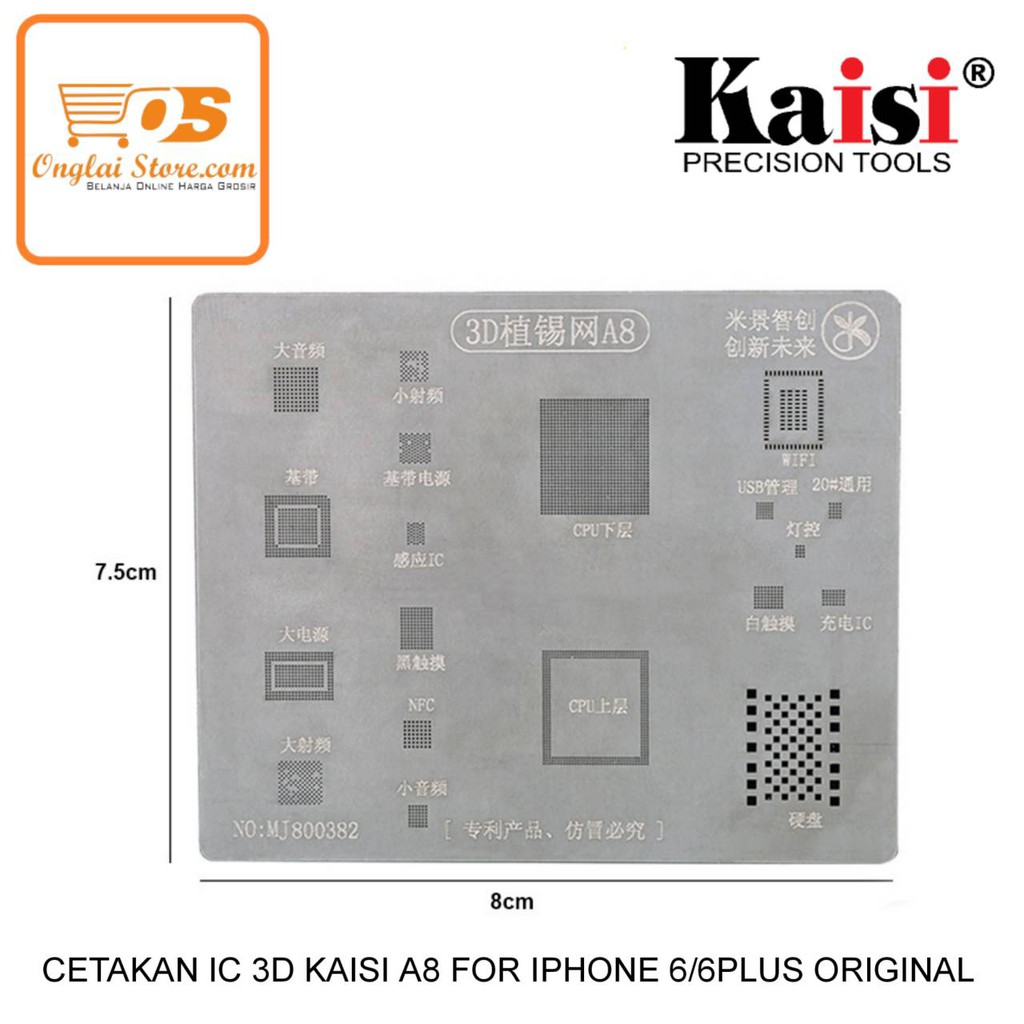 CETAKAN IC 3D KAISI A8 FOR IPHONE 6/6PLUS ORIGINAL