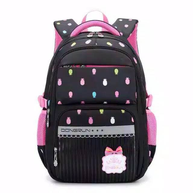 Tas Ransel Anak Sekolah Perempuan SD TK PAUD Backpack Gendong Motif Nanas