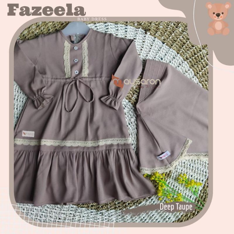 Dress Fazeela usia 4 - 5 SD dan SMP | Fatihah store maysaron