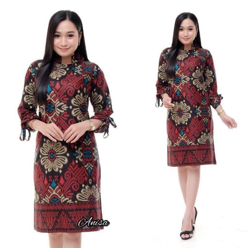 TUNIK BATIK WANITA /ATASAN  BAJU WANITA LENGAN PANJANG SIZE: M,L,XL,XXL