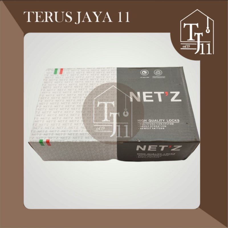 Kunci Pintu Tanggung NETZ / Kunci Pintu Sedang NETZ + Silinder Stainless / Kunci Pintu Komplit Lengkap 1 SET