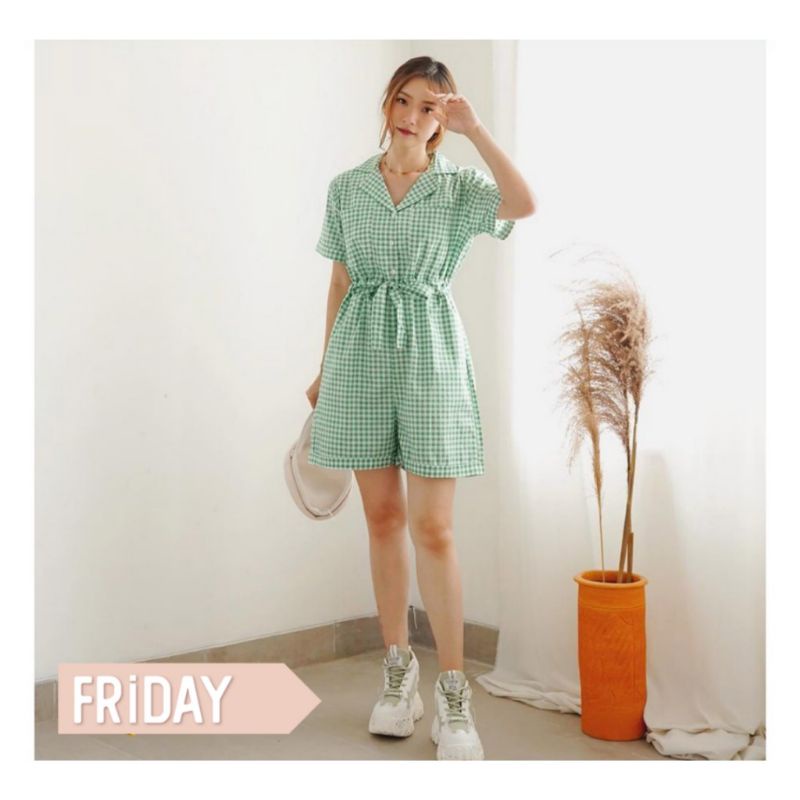 Jumpsuit pendek wanita import hk mini romper wanita jumpsuit mini baju pantai