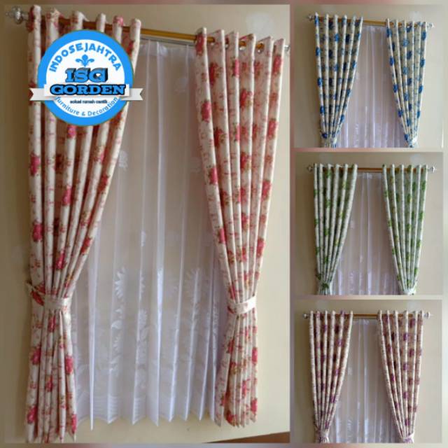 Gorden Jendela Pintu Blackout Shabby Chic Bolak Balik Gorden Jendela Pintu Blackout Shabby Chic Bolak Balik