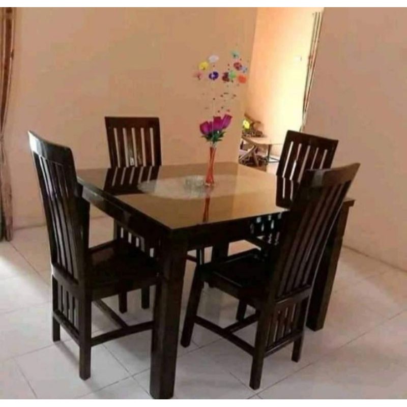 Meja Makan Jati Kursi 4