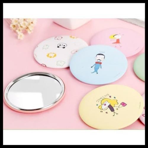 CERMIN BULAT CERMIN RIAS CERMIN MAKE UP CERMIN KECIL CERMIN HIAS CERMIN MINI MIRROR KACA-1