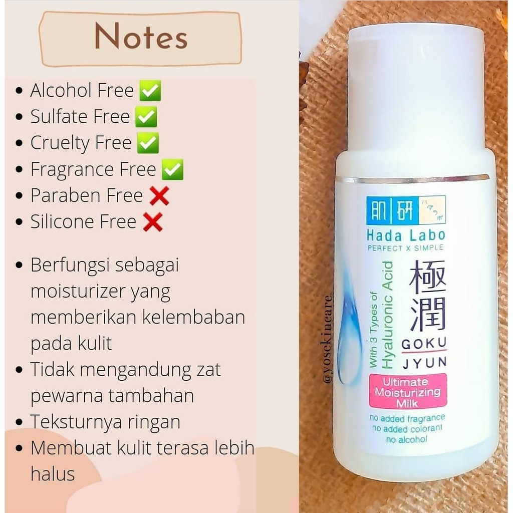 HADA LABO Gokujyun Ultimate Moisturizing Milk 100 ml (strip pink)