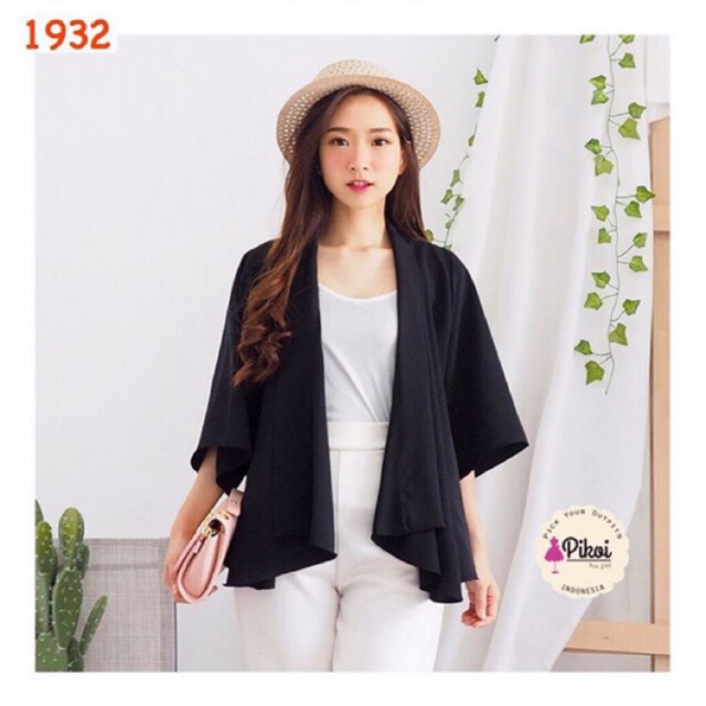 Cardigan wanita murah / outer kimono wanita / cardigan hitam wanita murah / cardigan pantai / 2088