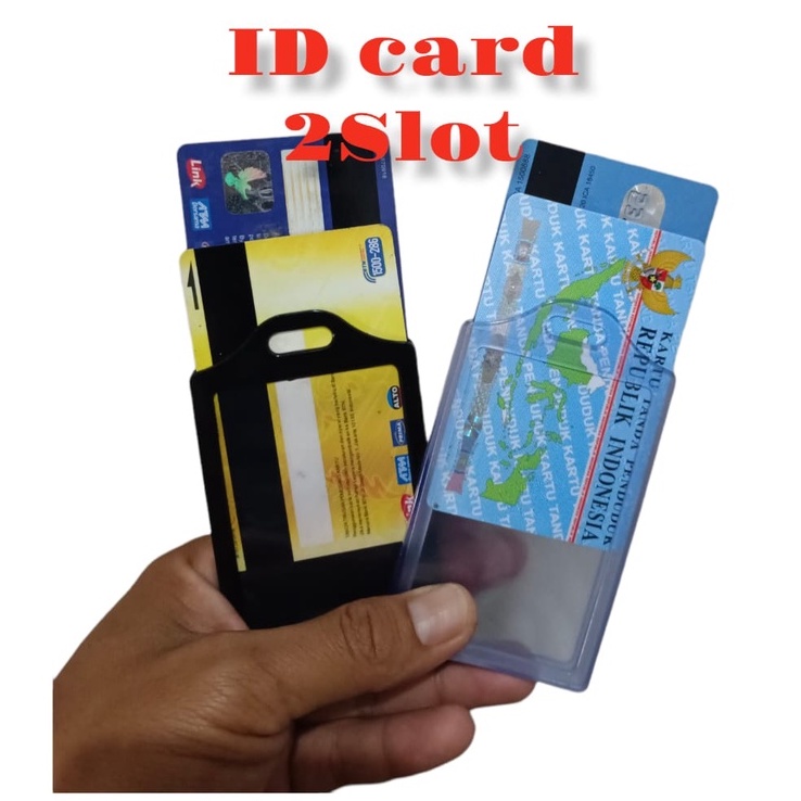 

Id Card Holder 2 Slot Kartu bandara karyawan staff karet premium