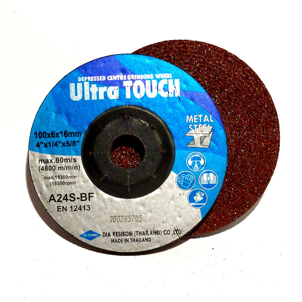 BATU GERINDA ULTRA TOUCH PLES ASAH RESIBON TEBAL 4 INCH X 6 MM