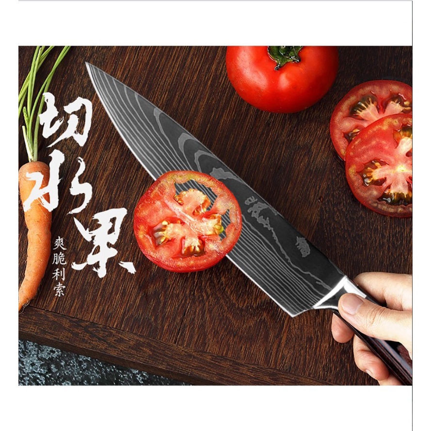 GS8 Pisau Dapur Chef Damascus Pattern 8 Inch Chef Knife masak