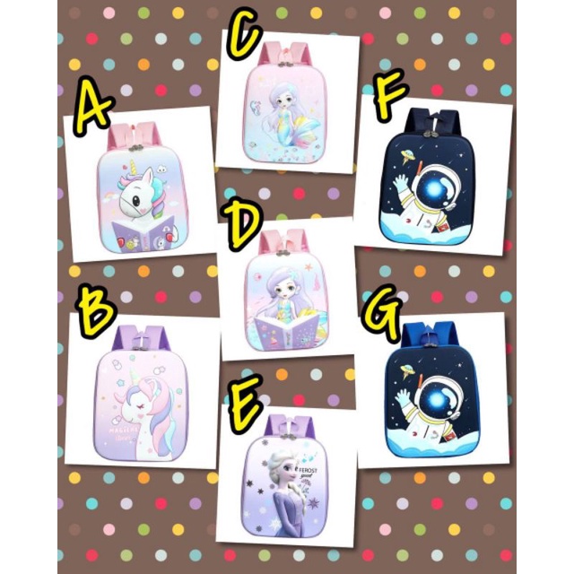 BACKPACK ANAK IMPORT / TAS RANSEL ANAK PEREMPUAN LAKI-LAKI / TAS SELEMPANG ANAK / SEKOLAH LES ANAK