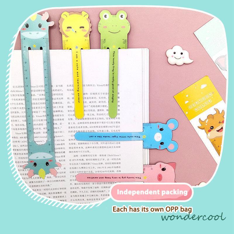 Penguasa Kreatif Skala 15 Cm Lucu Kartun Magnetik Lembut Penggaris Zodiak Bookmark Alat Tulis Siswa-Won