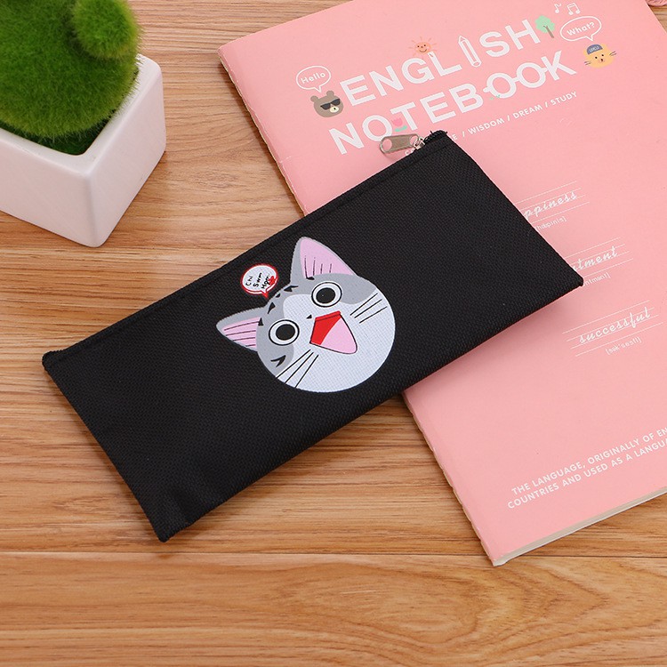 MURMURE.ID | TEMPAT PENSIL CUTE  ROYAL HORSE TERBARU PENSIL CASE ZIPPER IMPORT PC033-CHI THE CAT