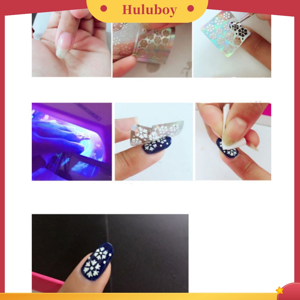 Huluboy Huluboy♡ 3 Lembar Stiker Kuku 3D Untuk Dekorasi Manicure
