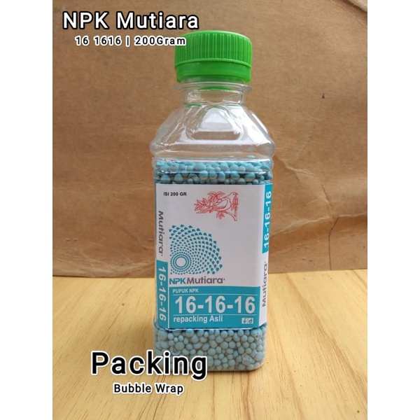 NPK 16 16 16 MUTIARA PUPUK NPK REPACKING KEMASAN BOTOL 200GRAM