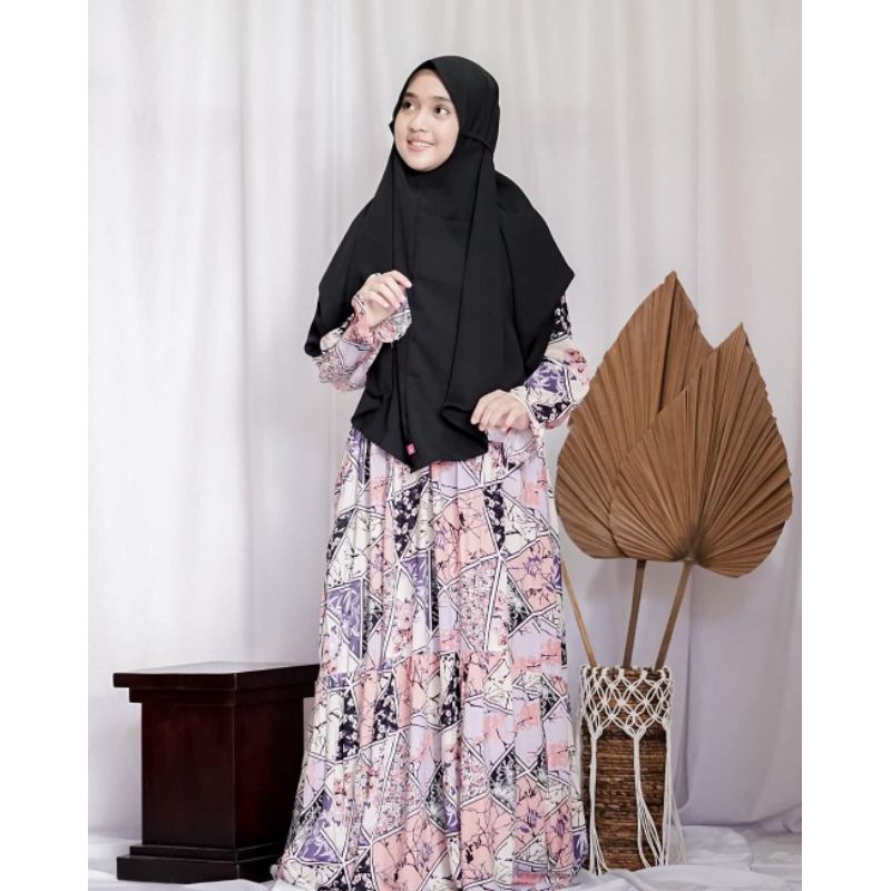 QISA DRESS MOTIF RAYON BY SHADIRA SYAR'I