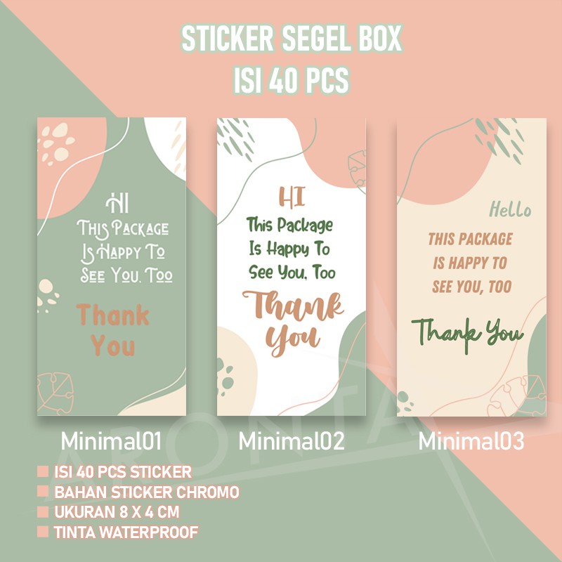 

[ISI 40 PCS] STICKER THANKYOU MINIMAL / STICKER SEGEL BOX PENGIRIMAN ONLINE SHOP MURAH CUSTOM