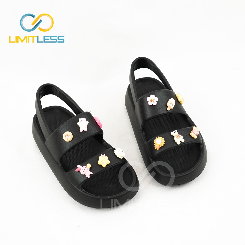 Sandal Tali Wanita Slip On Korea Sendal Gunung Korea Cewek Sepatu Sandal Wanita EVA Empuk Karakter Lucu