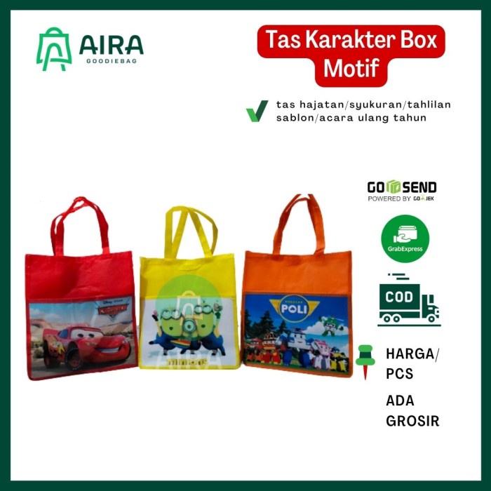 

NEW Tas box karakter motif hadiah hampers ultah anak kecil tas ultah bagus - Motif Cewe