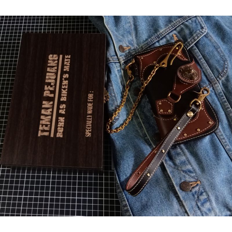 Biker wallet chain | dompet pria kulit asli | dompet moge kulit asli | dompet kulit premium