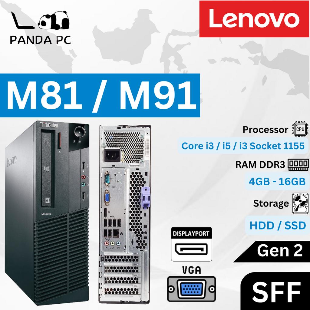 PC Lenovo ThinkCentre M81 M91 Core i3 / i5 / i7 Gen 2 Desktop 1155