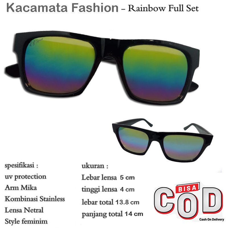 Kacamata Pria Wanita Kotak Block Anti UV Sinar Matahari Keren Fashion Gaya Kaca mata Hitam Sunglasses