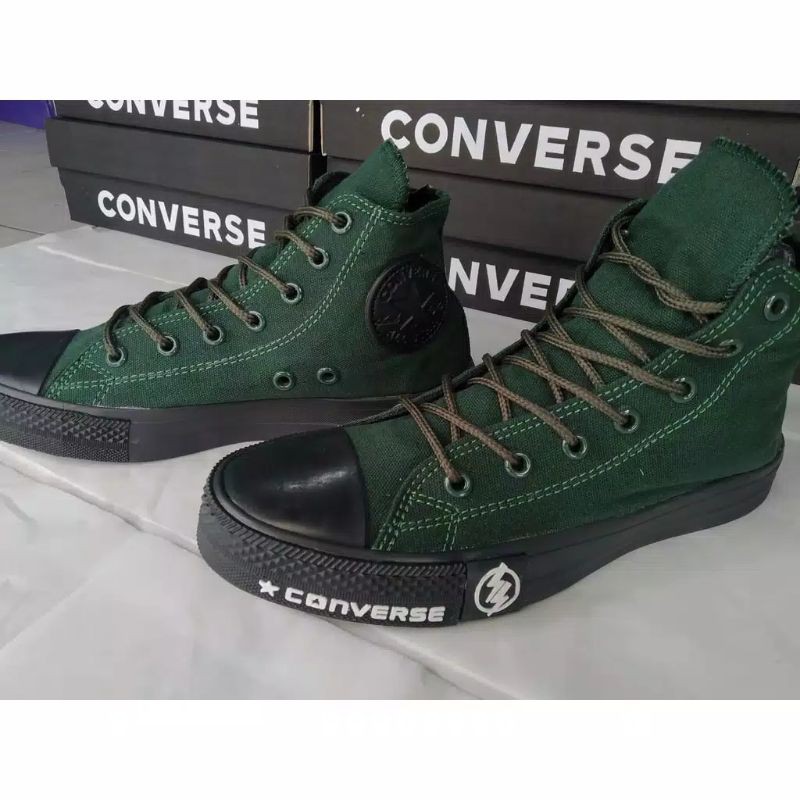 Sepatu Converse Tinggi Hitam Abu Chuck Taylor All Star