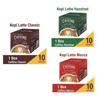 Caffino Delizio kopi latte classic , Caffino kopi latte choco hazelnut , Caffino Mocca Kotak isi ...