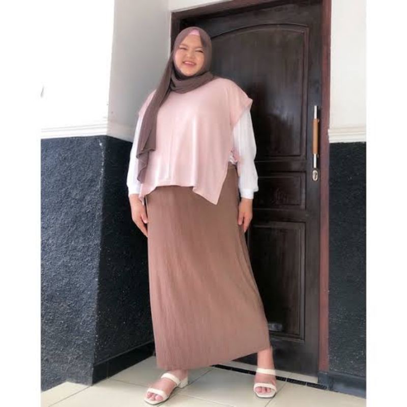 rok span wanita super jumbo  /rok wanita untuk kerja/rok kerja