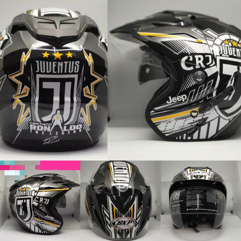 Helm Juventus Ronaldo Hitam