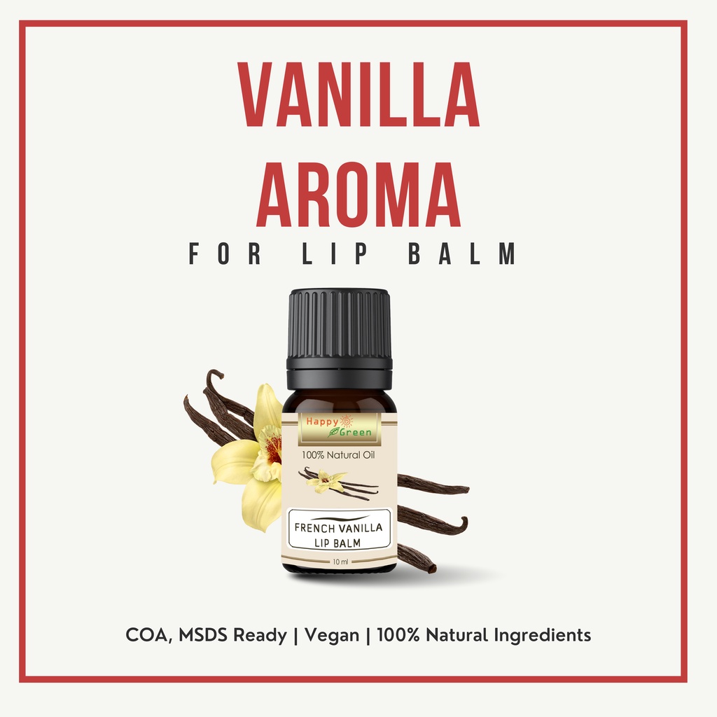 Happy Green French Vanilla Aroma For Lip Balm - Aroma Vanilla Untuk Lip Balm Lip Gloss Lip Stick