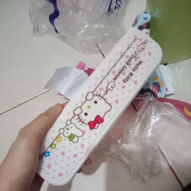 Sendok Garpu Set Stainless Keramik / Sendok Hello Kitty Totoro / Sendok Makan Hello Kitty