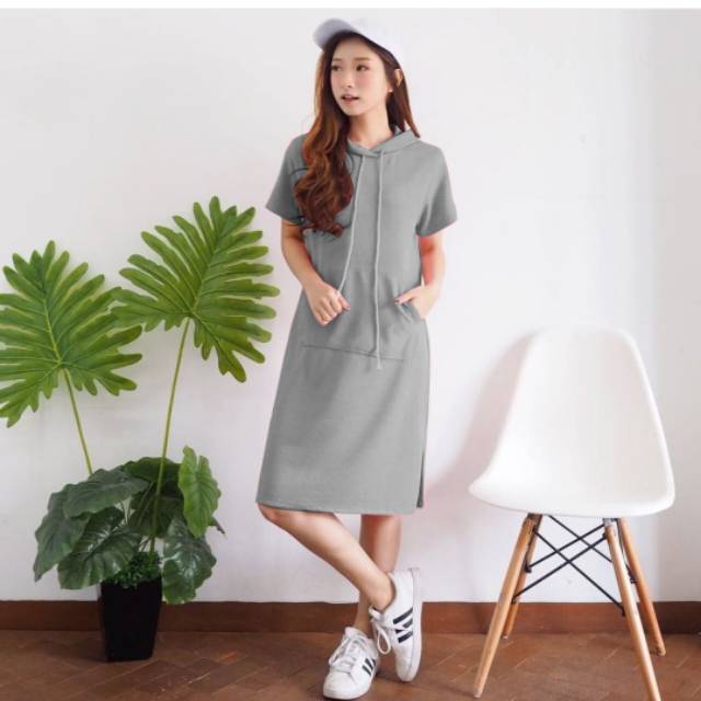 MG DRESS HOODIE GREY