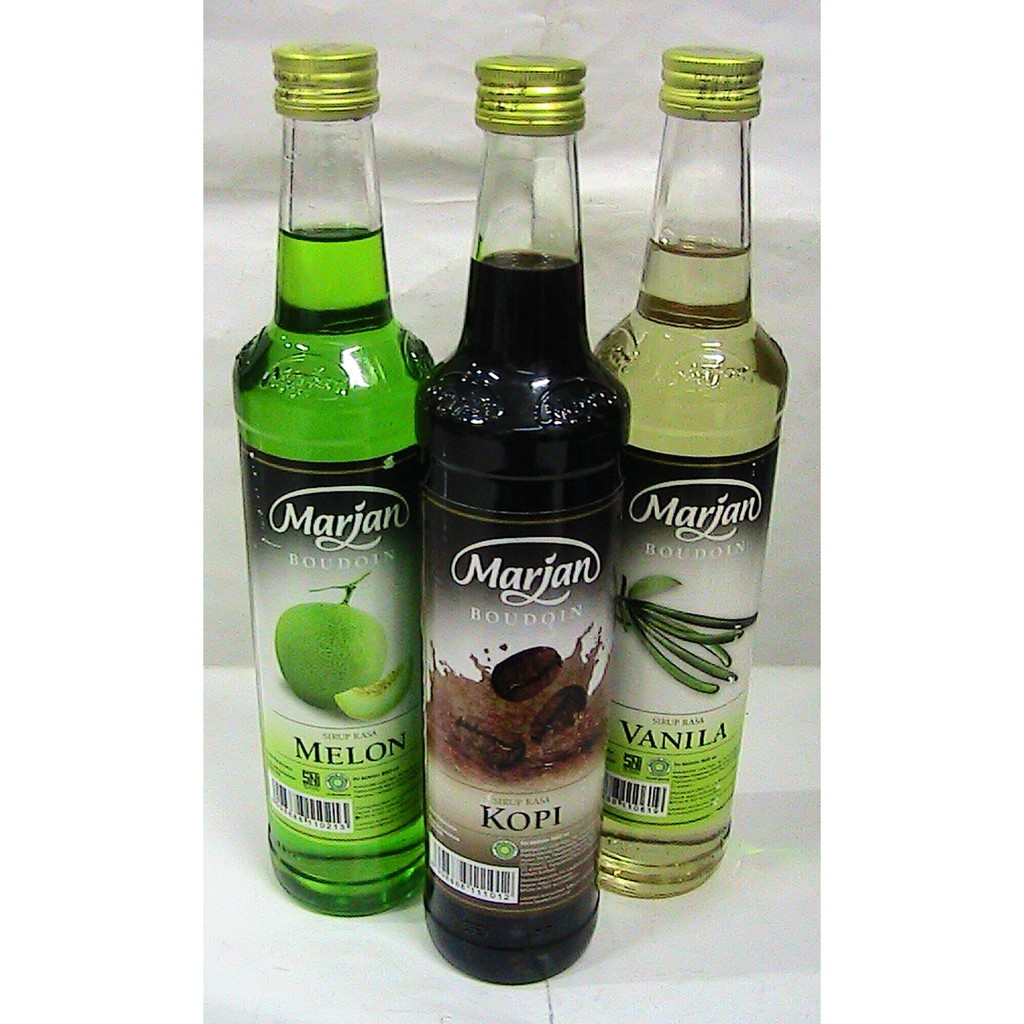 Marjan Syrup Vanilla Kopi Melon Pisang Susu Rose Fruit Punch Rose Stroberi Leci 460ml Indonesia