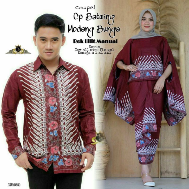 Terlaris Batik Couple | Batik Couple Modern | Couple Set Batwing qxKM96AuJrApDM