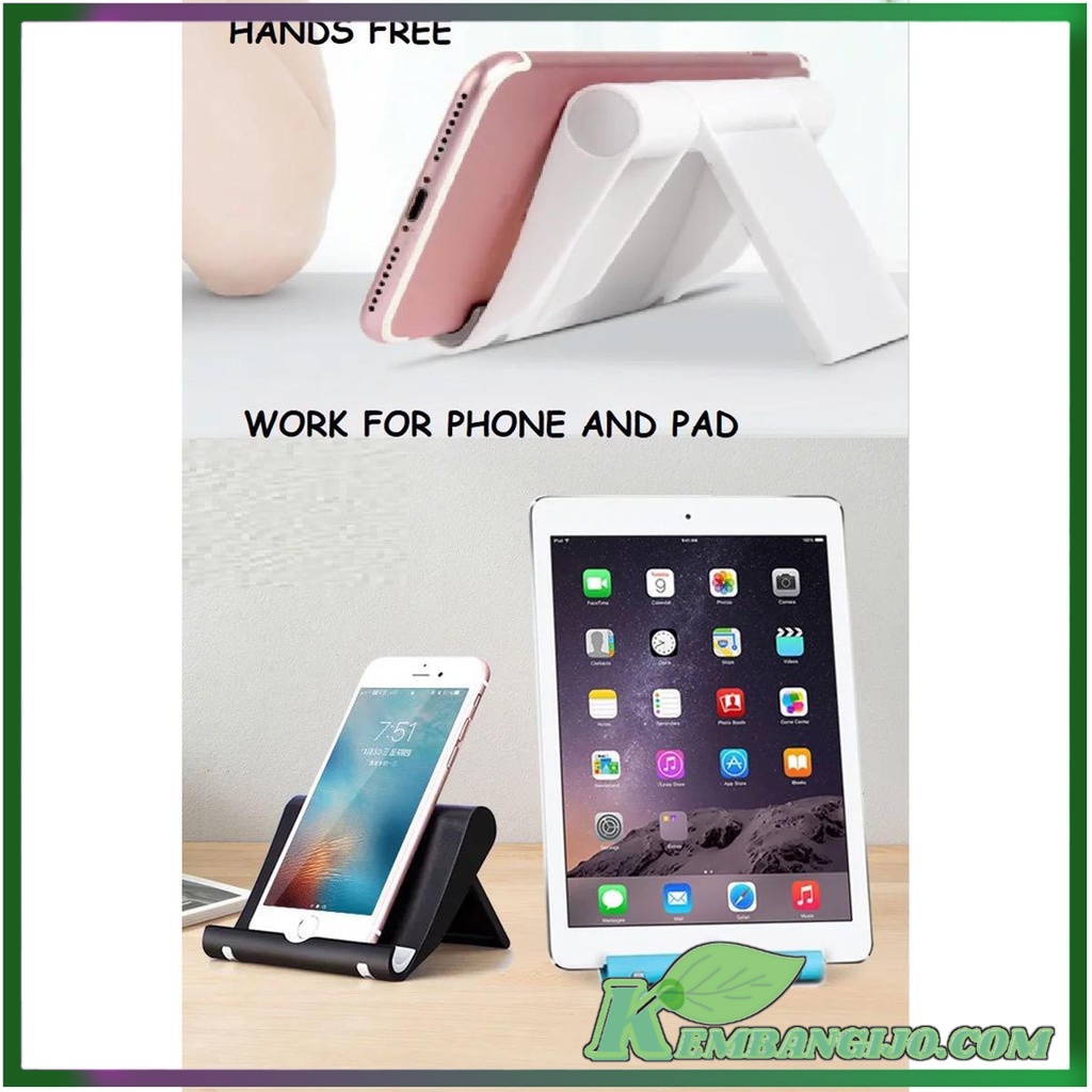 Foldable Folding Phone Stand Holder Hp Tablet Tatakan Alumunium Buat Nonton Di Meja Bagus Universal 