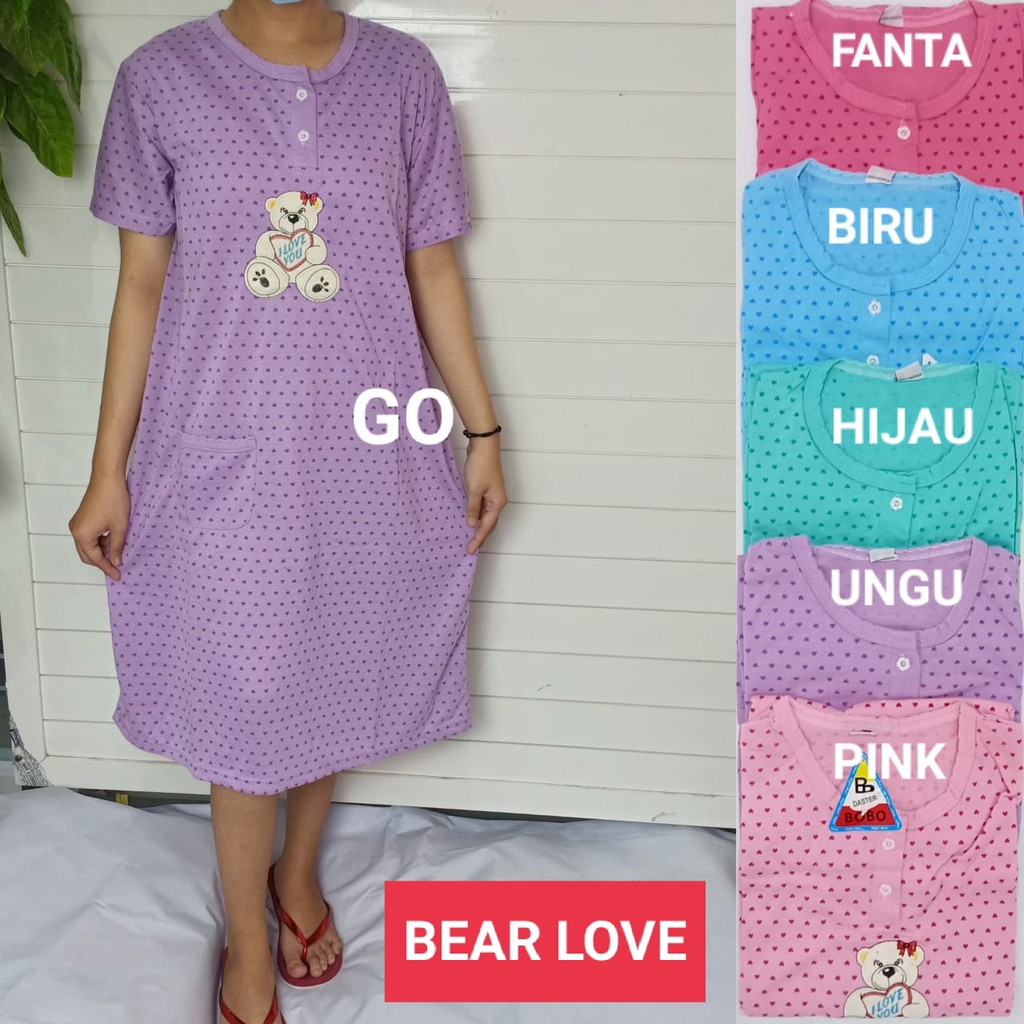 gof DS 1 DASTER BOBO STANDART Pakaian Wanita Casual Santai Motif Busui Baju Tidur