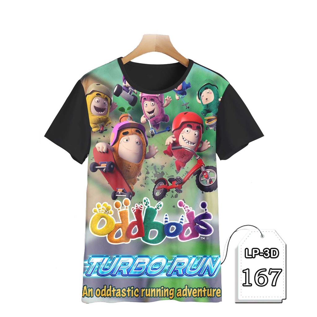 KAOS Oddbods Printing 3D Baju Anak Oddbods Kartun TV Animasi #LP3D-167
