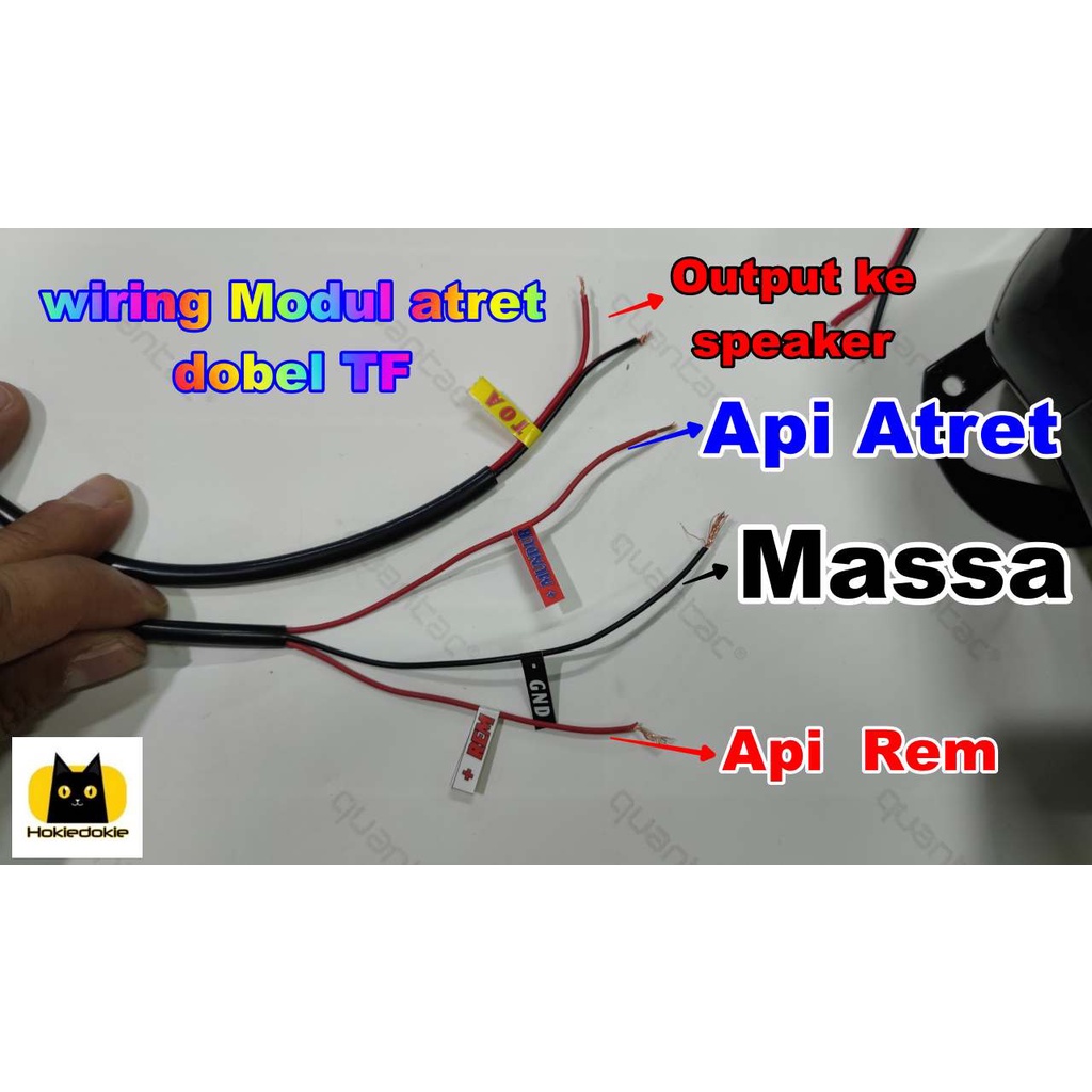 Modul klakson speaker atret, mundur, rem dobel TF memori card 12v 24v