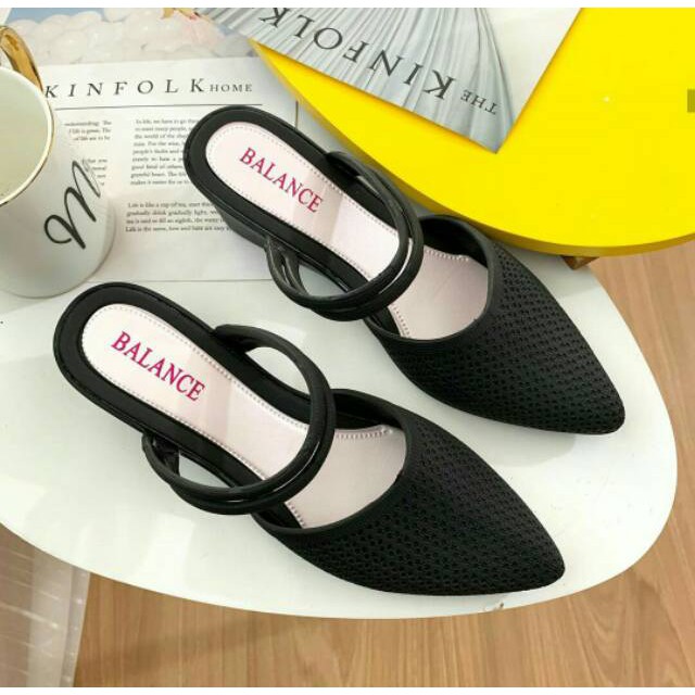 SANDAL BALANCE  B 701 ORIGINAL 5Cm WEDGES WANITA SLOP TALI JELLY BUNGA IMPORT LENTUR DISKON PROMO